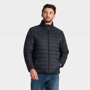 NWOT Men's Lightweight Puffer Jacket - Goodfellow & Co Black S